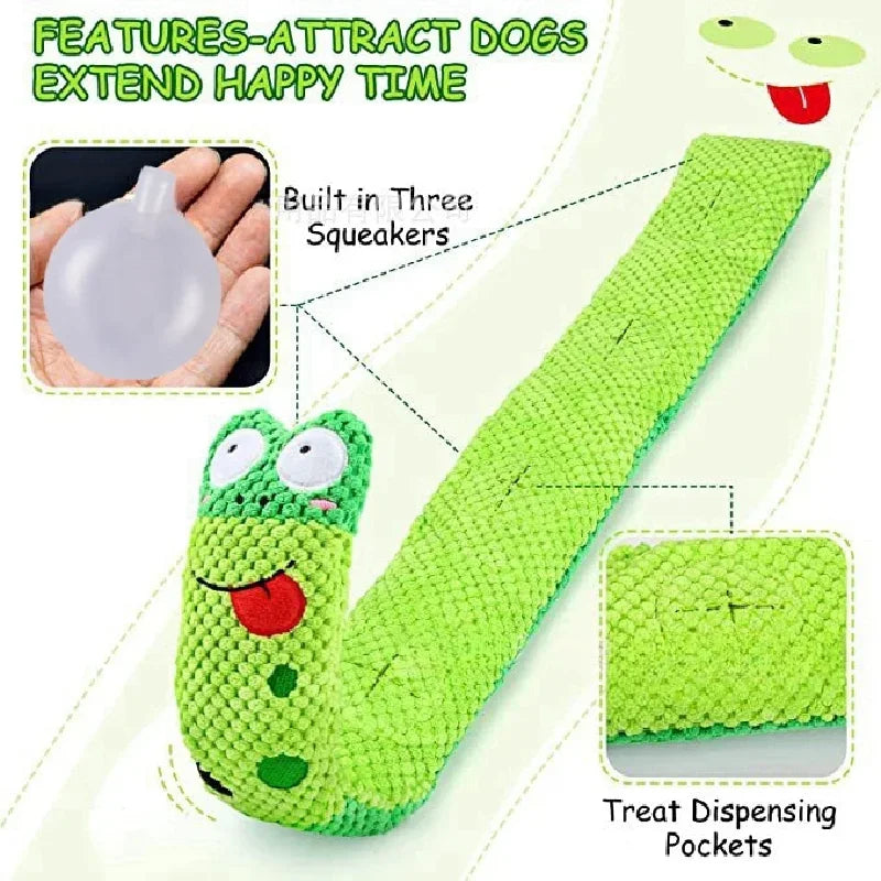 Foldable Sound Making Plush Toy Snail. Teeth Grinding and Bite Resistant Interactive Pet Training Equipment Mesh Reinforcement