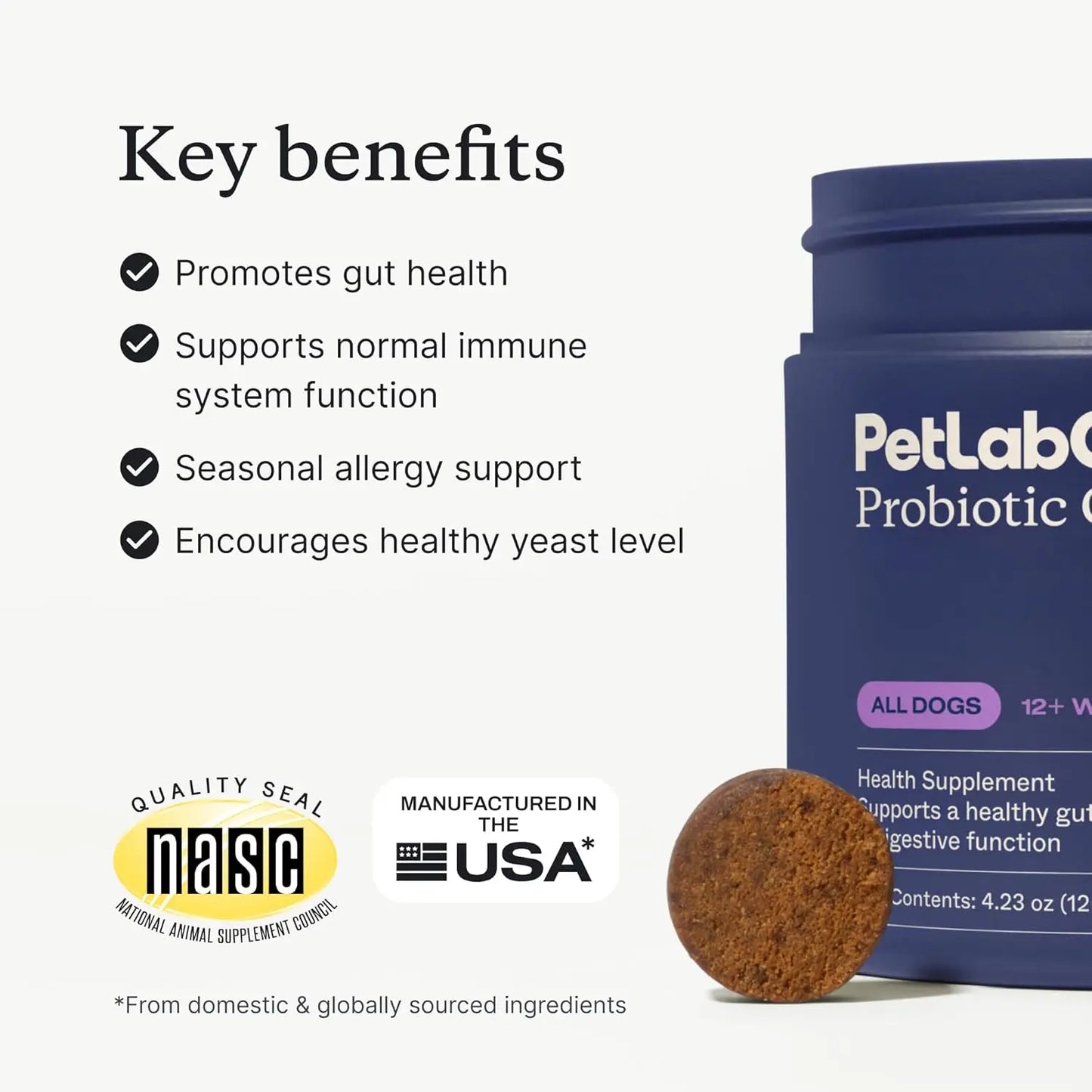 Dental Powder & Probiotics for Small Dogs: Effortless Clean, Gut Health, Allergy Support in 1 Scoop