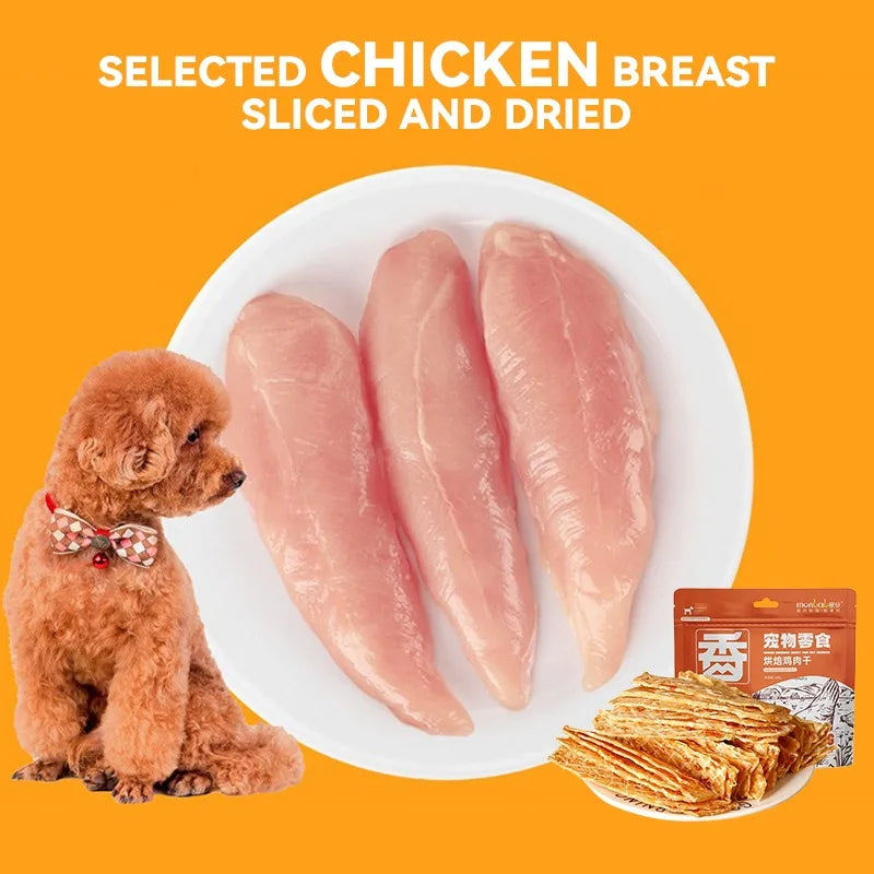 Dog Snacks Dried Chicken Breast 500g Pet Snacks Fresh Flavorful Thin Crispy Dog Training Reward Jerky Nutrient Rich Pet Snacks