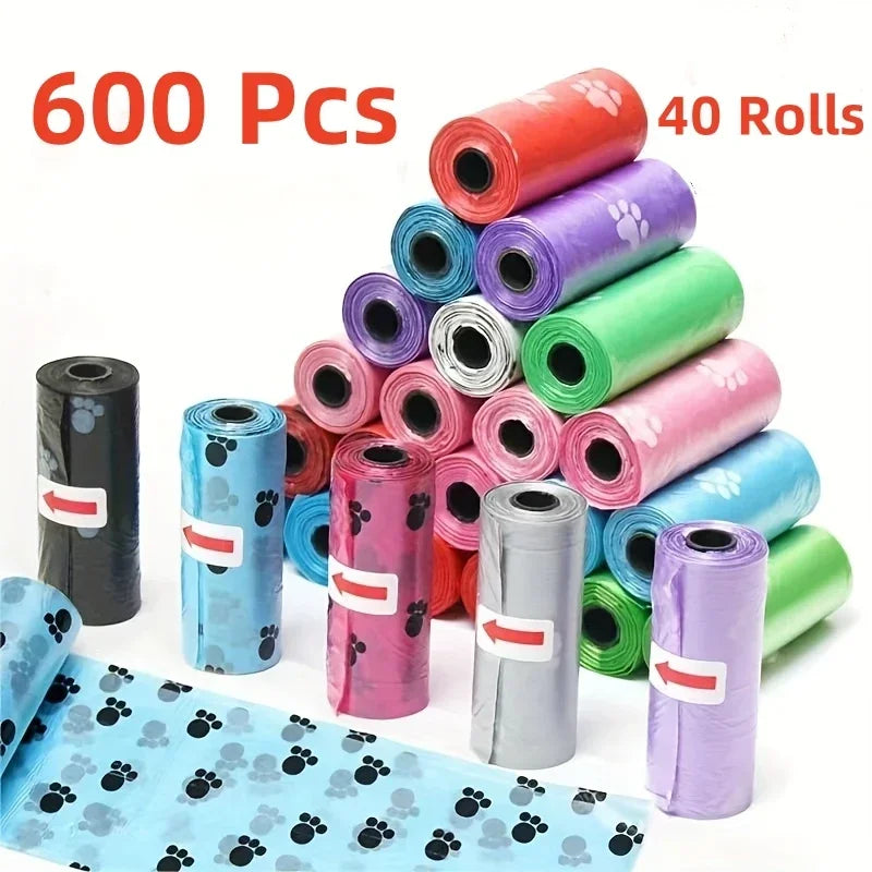 10/40Roll Dog Poop Bags for dog Large Cat Waste Bags Doggie Outdoor Home Clean Refill Garbage Bag Pet Supplies 15 Bags/ 2043