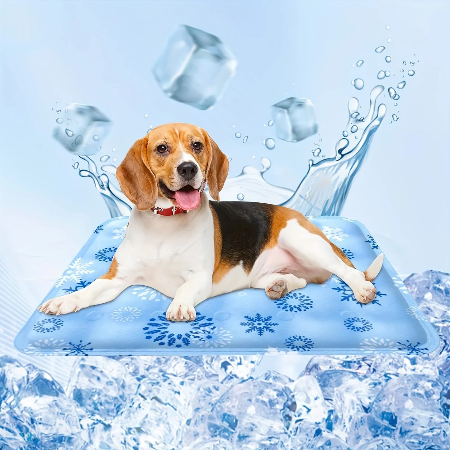 Pet Summer Self-Cooling Pad, Easy to Clean, Comfortable and Cool Sleeping Bed, Suitable for Dogs and Cats (L Size Suitable for Pets Weighing under 44 Pounds)