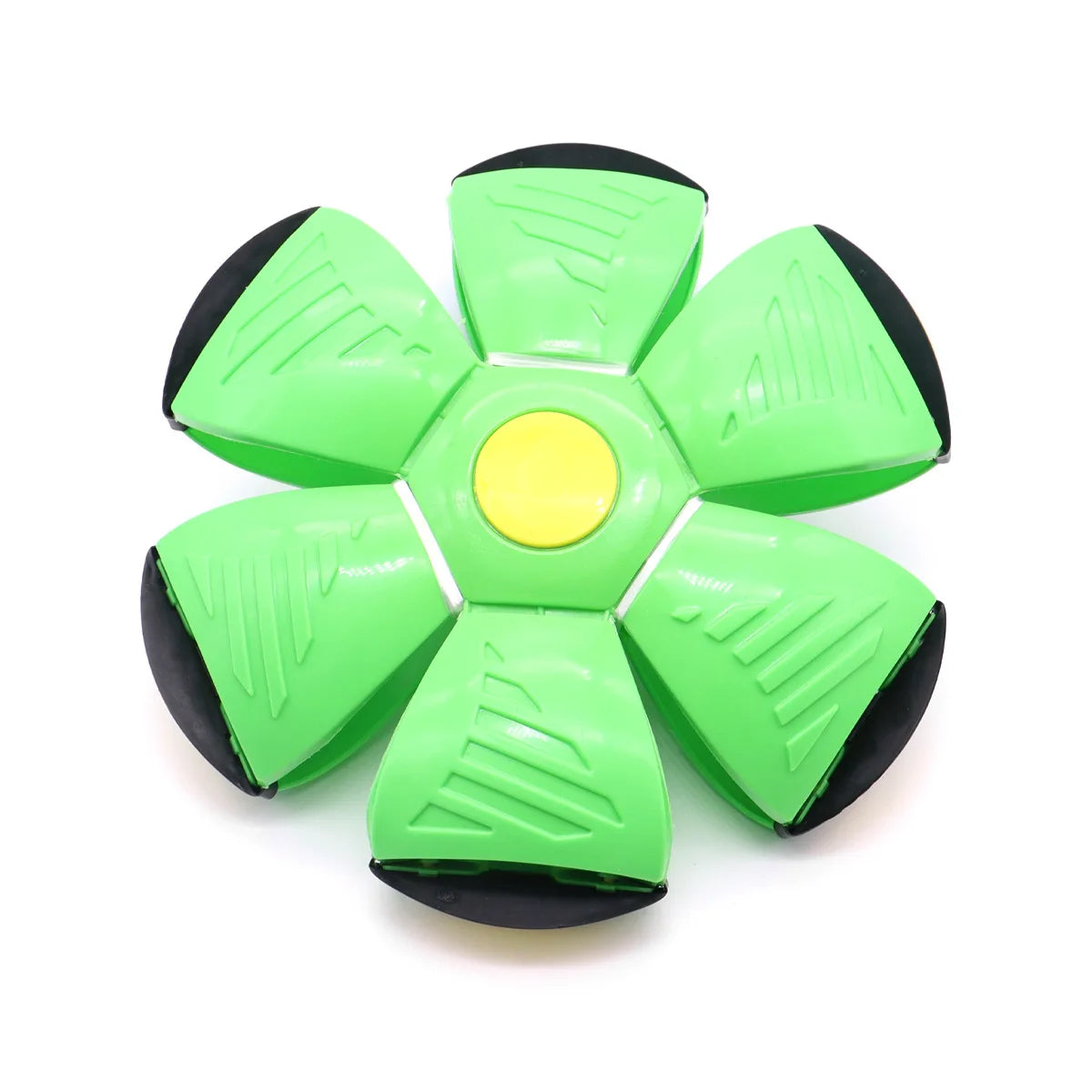 Transform UFO Ball Dog Toy: Chew-Resistant & Stompable Flying Saucer - Bouncing, Shape-Shifting Fetch Toy for Night Play