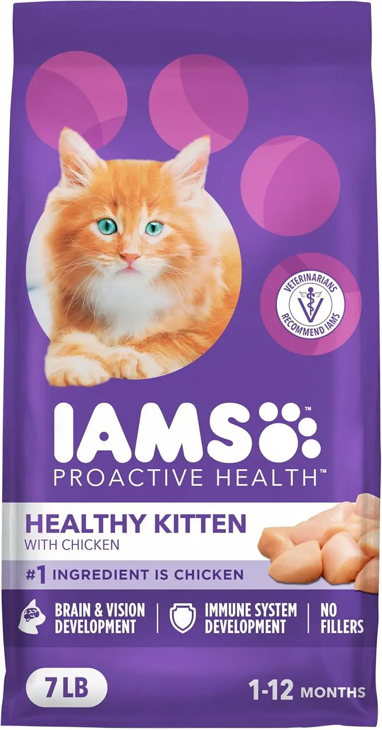 Healthy Kitten Dry Cat Food with Real Chicken, 7 lb Bag for Growing Cats