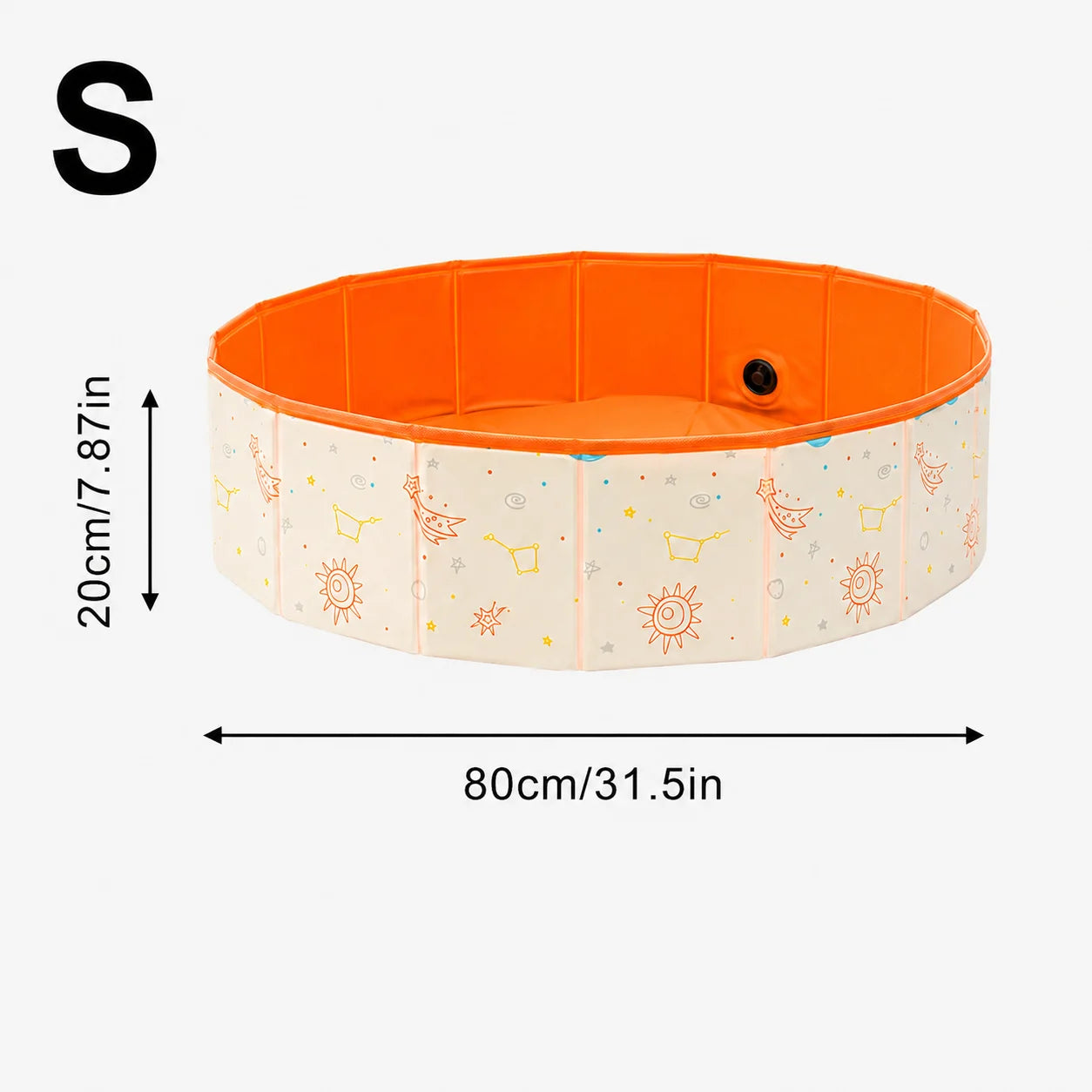 Foldable Dog Pool, Portable Pet Swimming Pool, CollapsiblePVC Waterproof Dog Bathtub for Dogs Cats with Drain Plug OutdoorSummer