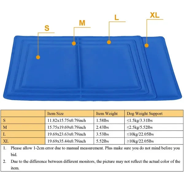 Pet Dog Cooling Mat Pressure Activated Gel Self Cooling Mat Pad Pet Cooling Bed Mats Portable Pet Cooling Mat L Size