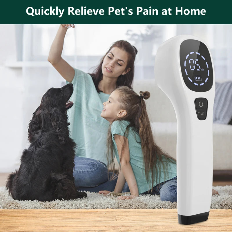 Handheld Laser Therapy for Dogs 2*808nm Laser Diode Red Light Therapy for Pain Relief&Wound Healing&Joint/Muscle Stiffness